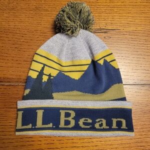 Katahdin LL Bean Pom Beanie Stocking Cap Winter / Ski